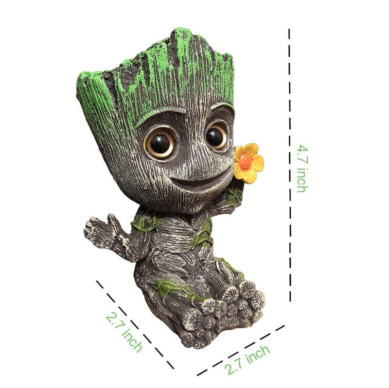 SLOCME Aquarium Groot Air Bubbler Decorations - Oxygen Pump Resin Crafts for Aquarium Fish Tank Decorations,with Air Bubbler Stone for Aquarium - Image 3